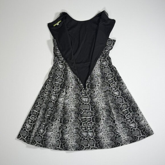 Gianni Bini Python Print Sleeveless Dress with Flared Bottom - Picture 3 of 6